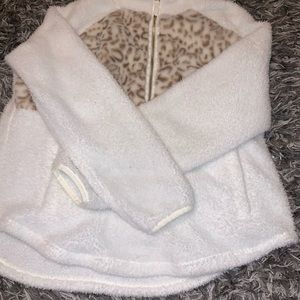 Maurice's cheetah print half zip